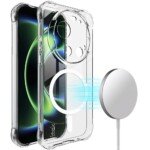 Xiaomi 17 Ultra dėklas su MagSafe IMAK, skaidrus