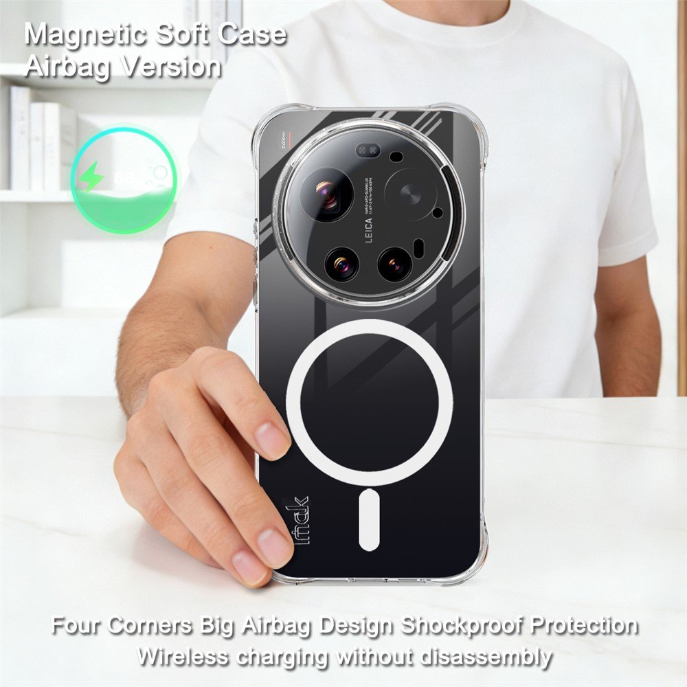 Xiaomi 17 Ultra dėklas su MagSafe IMAK, skaidrus - Image 3
