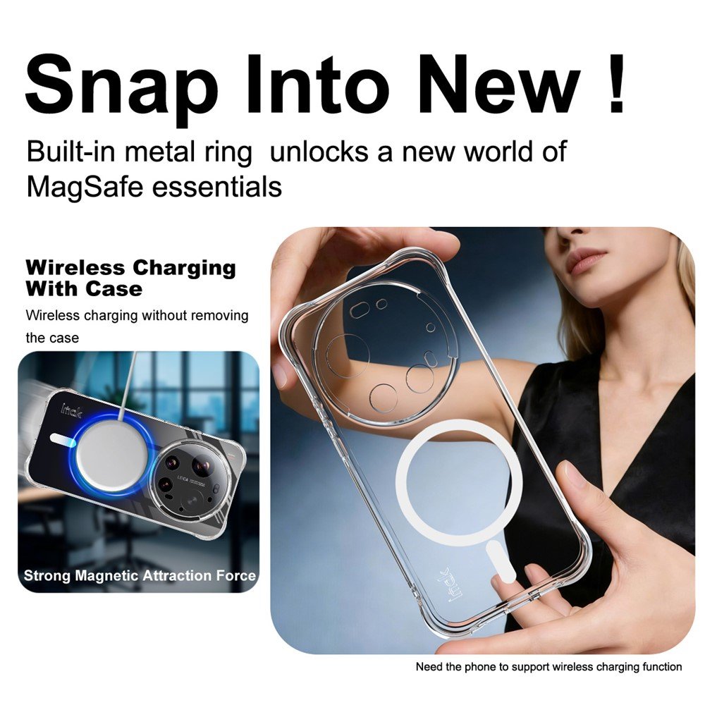 Xiaomi 17 Ultra dėklas su MagSafe IMAK, skaidrus - Image 6