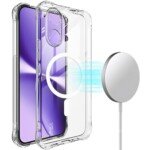 POCO X8 Pro Max dėklas su MagSafe, skaidrus