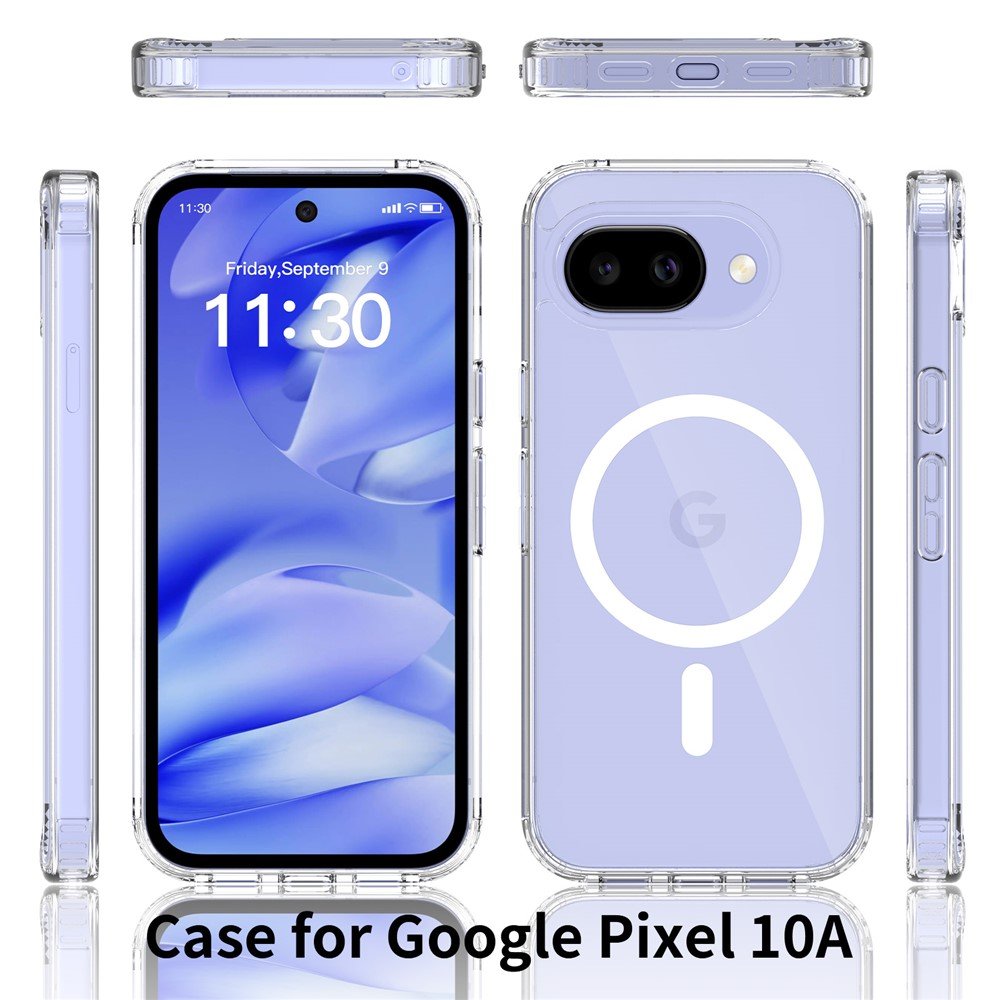 Google Pixel 10a dėklas su MagSafe ir apsauginiu stiklu, skaidrus - Image 8