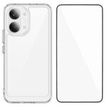 POCO X8 Pro Max dėklas su apsauginiu stiklu, skaidrus