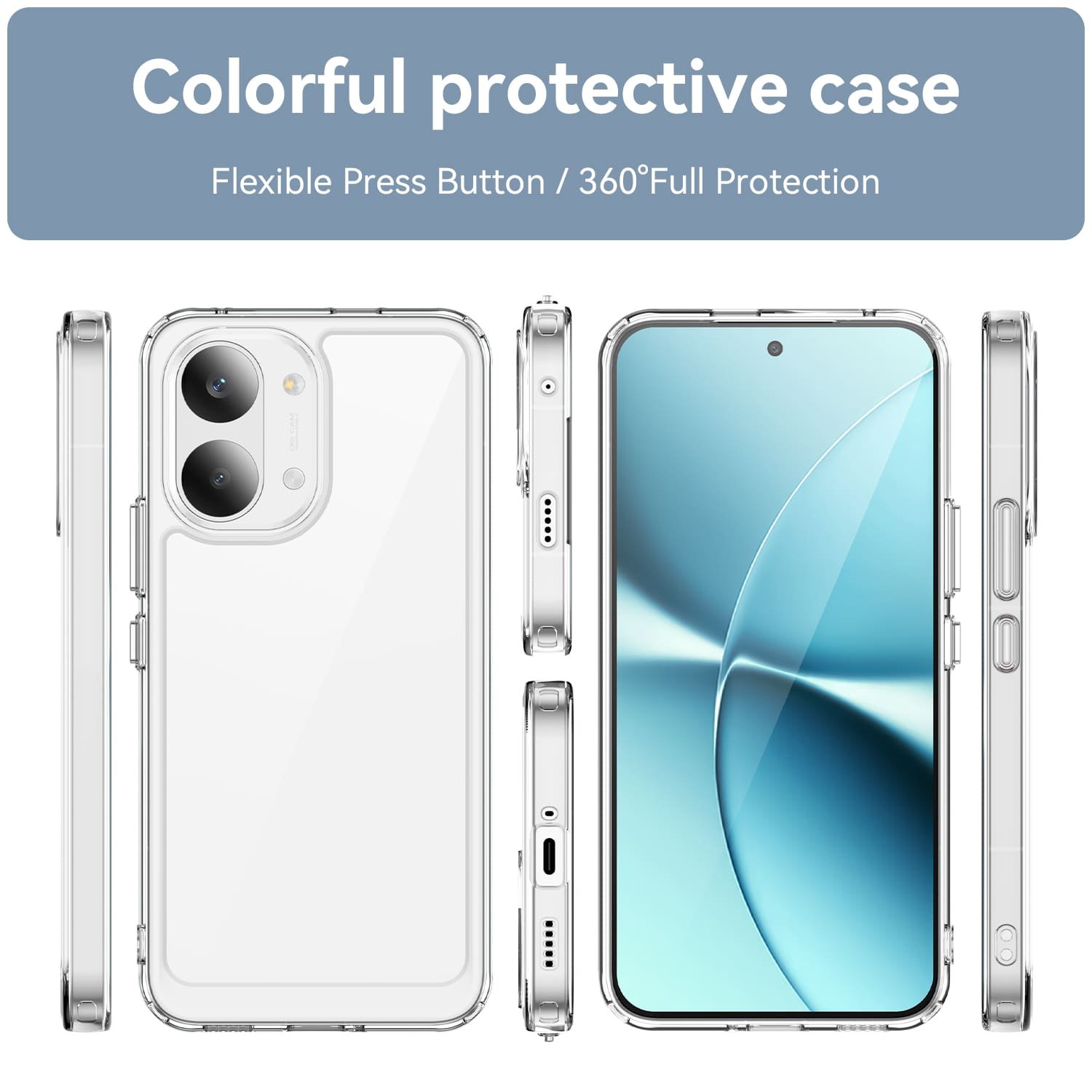 POCO X8 Pro Max dėklas su apsauginiu stiklu, skaidrus - Image 3