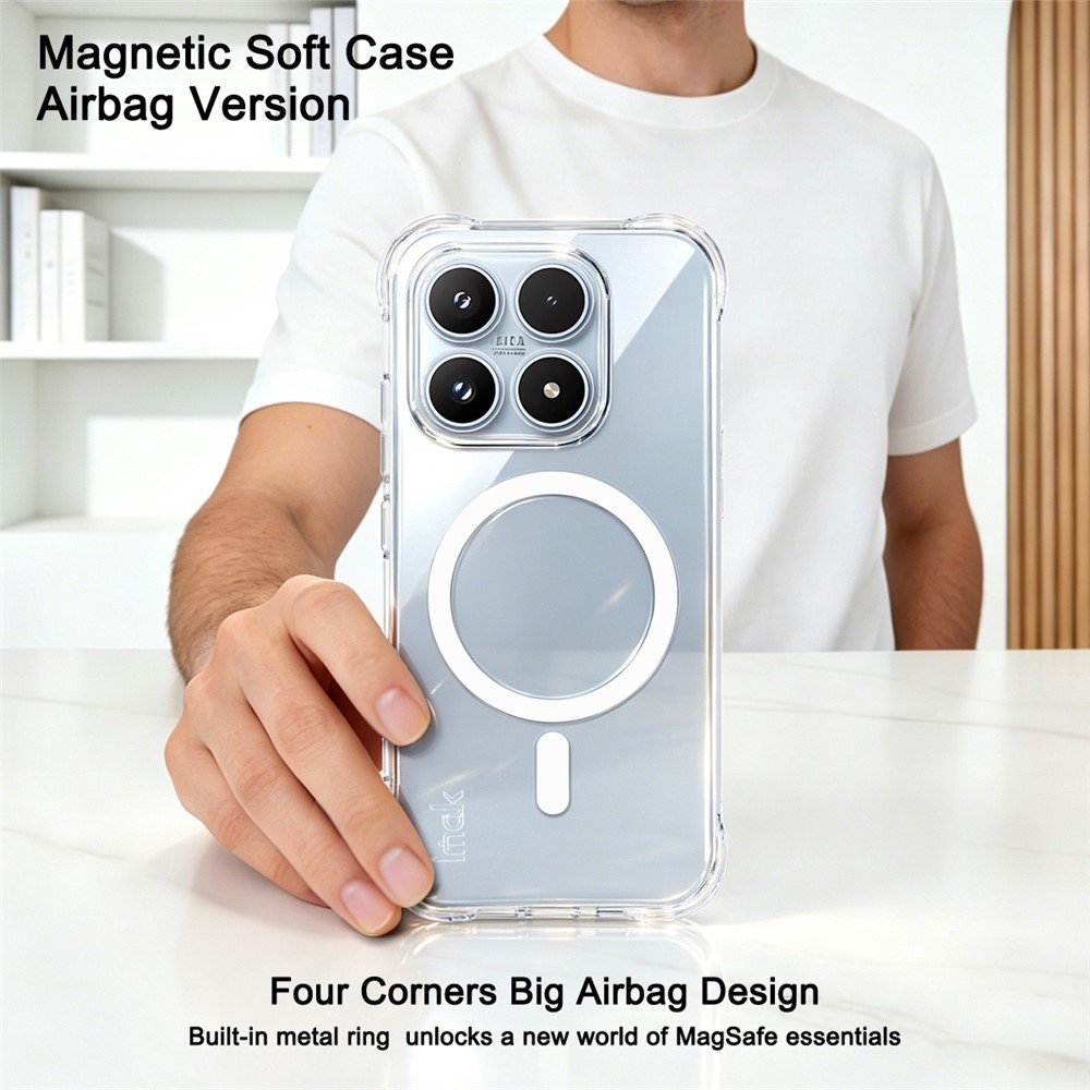 Xiaomi 17 dėklas su MagSafe IMAK, skaidrus - Image 3
