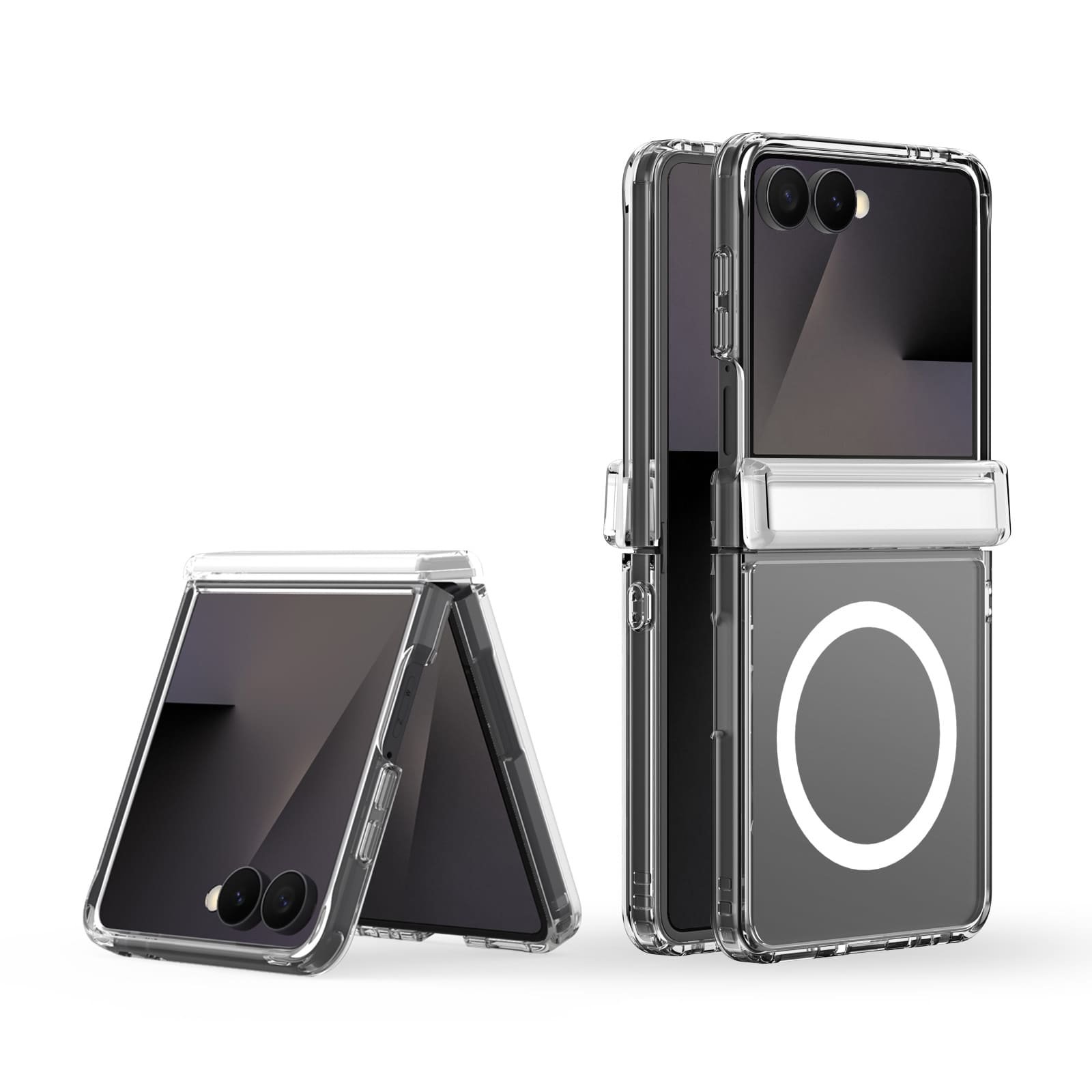 Samsung Galaxy Z Flip 8 magnetinis dėklas, skaidrus