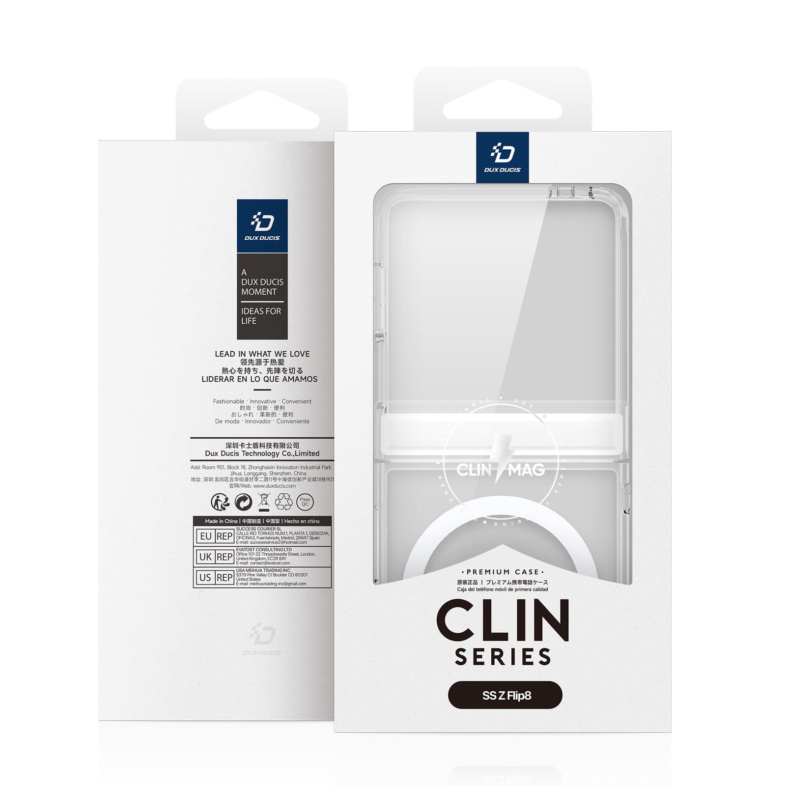 Samsung Galaxy Z Flip 8 magnetinis dėklas, skaidrus - Image 11