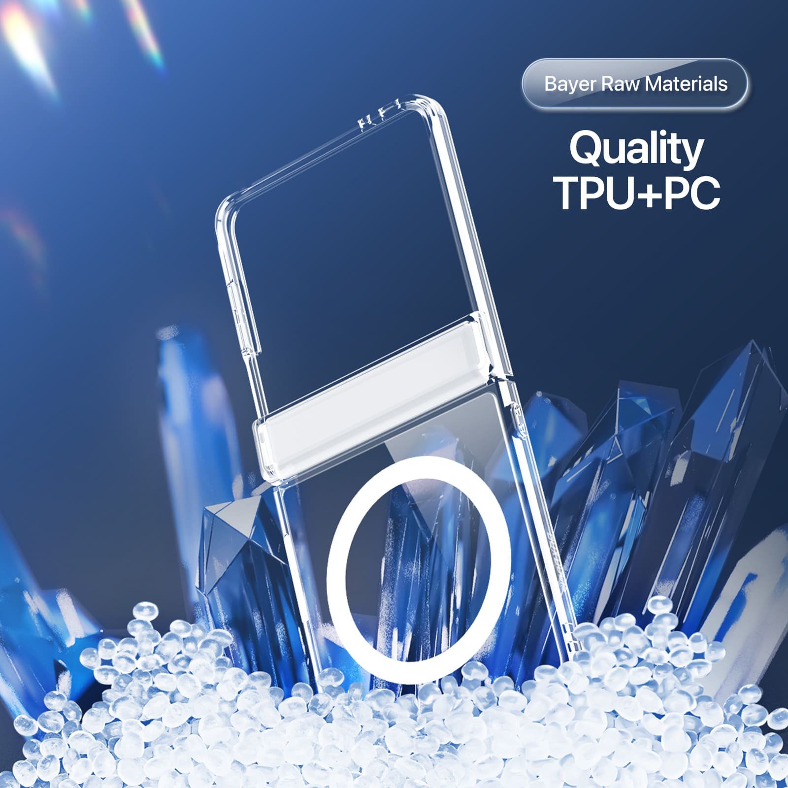 Samsung Galaxy Z Flip 8 magnetinis dėklas, skaidrus - Image 7