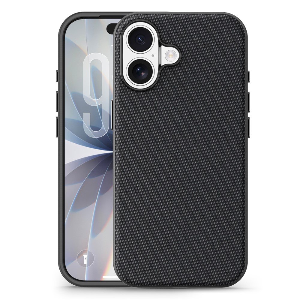 Apple iPhone 17 Tech Fabric magnetinis dėklas, juodas