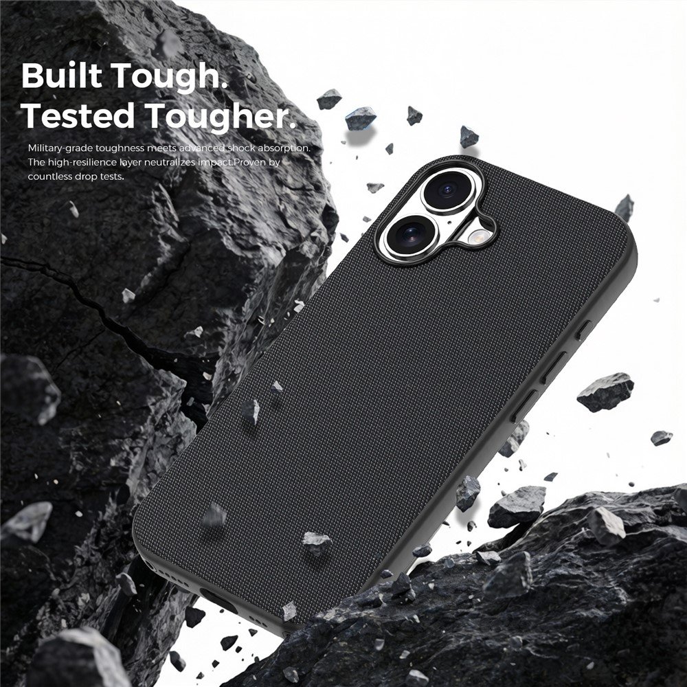 Apple iPhone 17 Tech Fabric magnetinis dėklas, juodas - Image 2