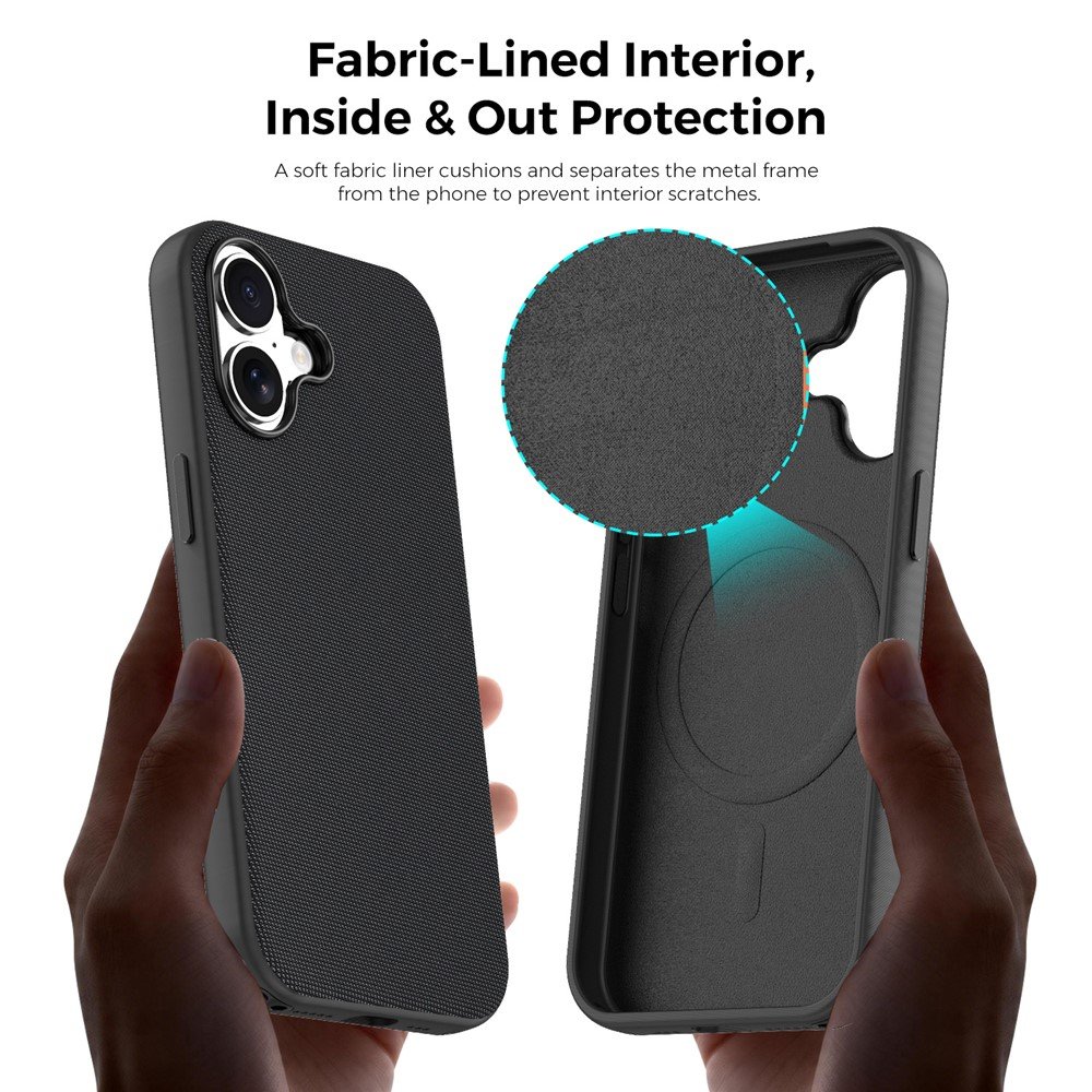 Apple iPhone 17 Tech Fabric magnetinis dėklas, juodas - Image 8