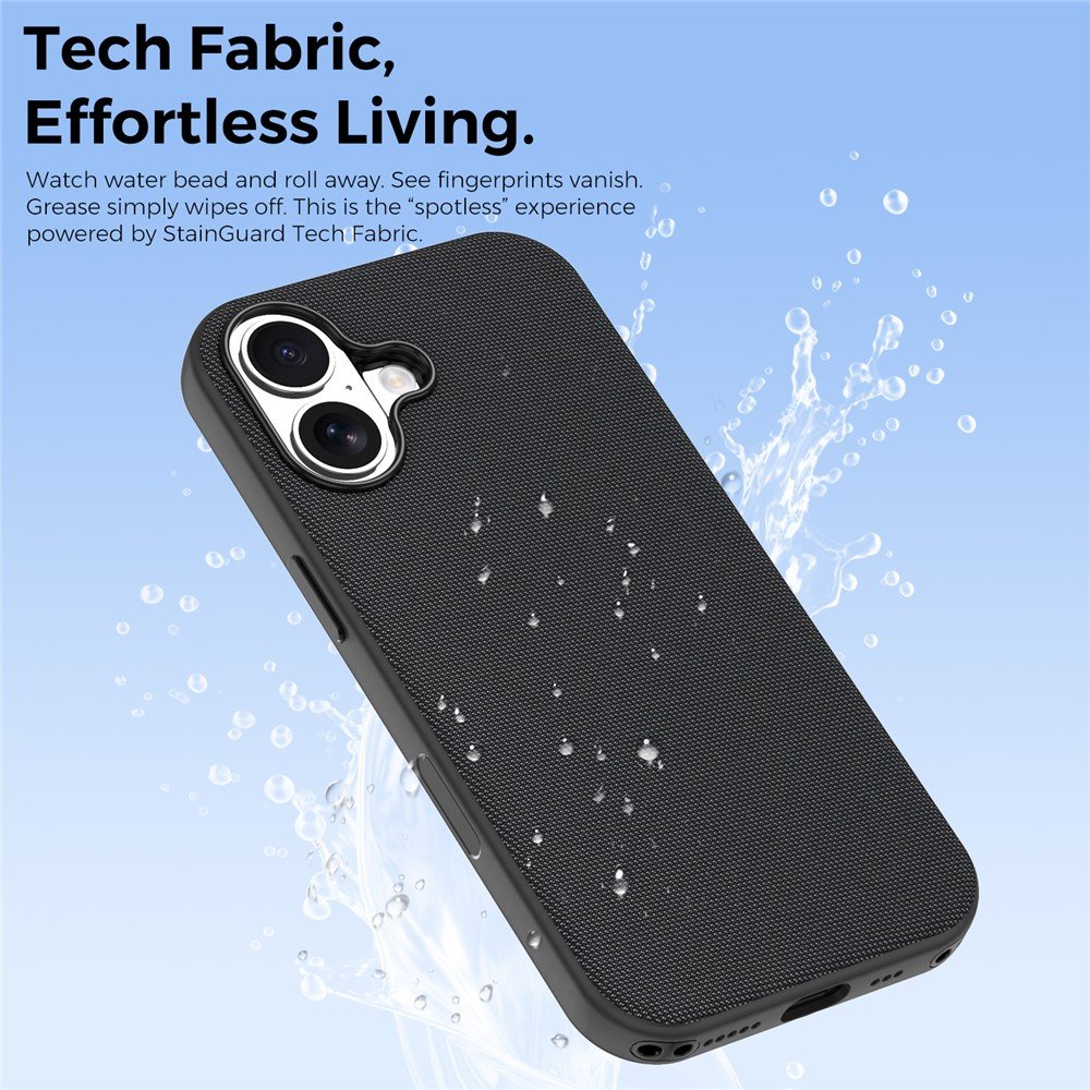 Apple iPhone 17 Tech Fabric magnetinis dėklas, juodas - Image 9