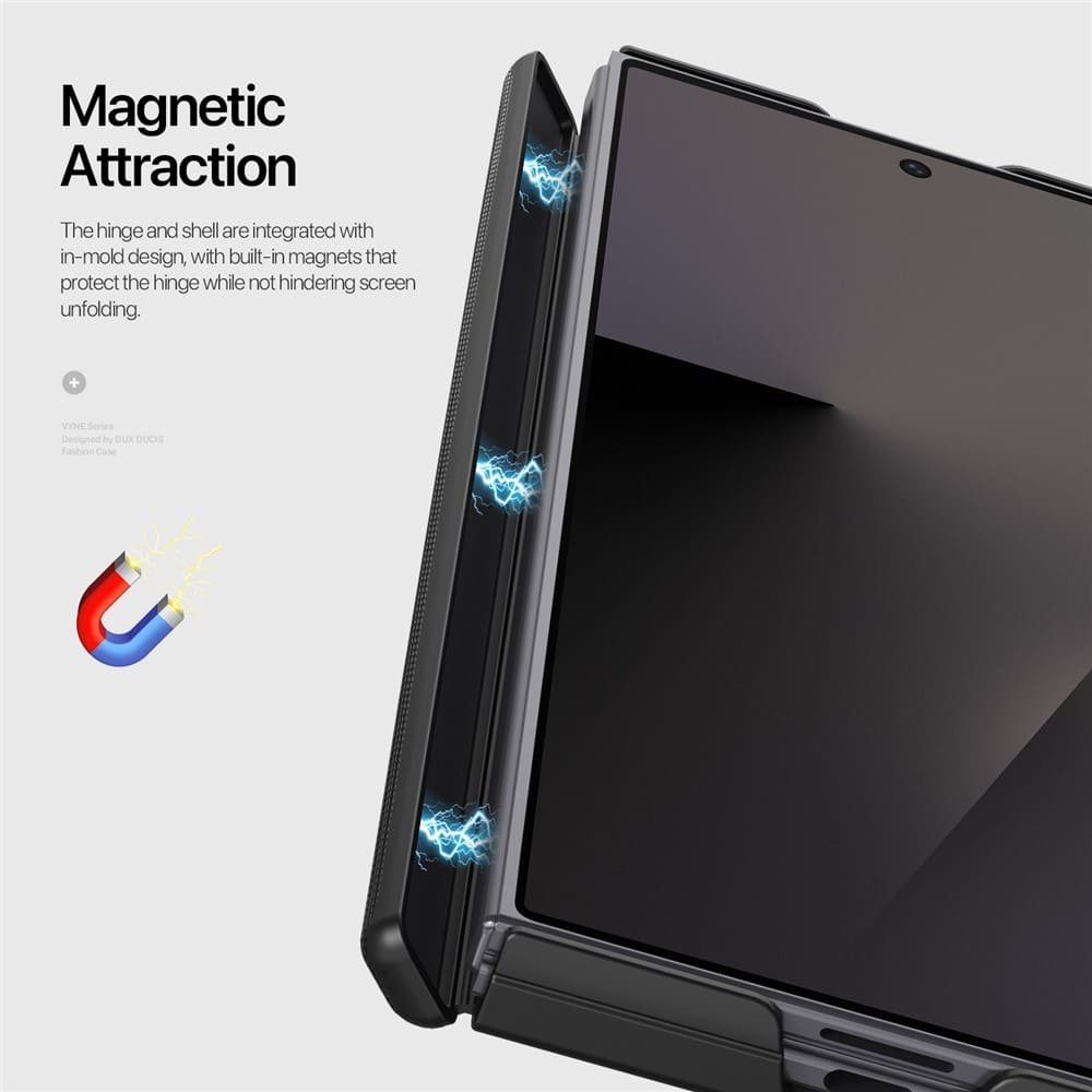 Samsung Galaxy Z Fold 8 Ultra magnetinis dėklas, juodas - Image 9
