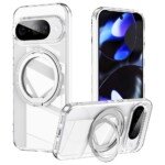 Google Pixel 11 / Google Pixel 11 Pro dėklas su MagSafe ir 360° stovu, skaidrus