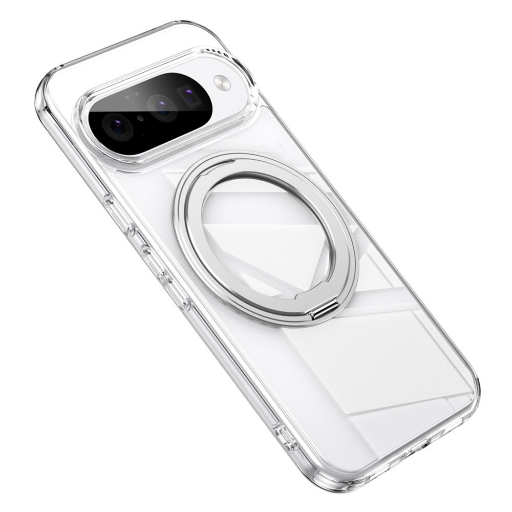 Google Pixel 11 / Google Pixel 11 Pro dėklas su MagSafe ir 360° stovu, skaidrus - Image 2