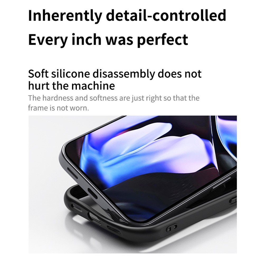 Google Pixel 11 Pro XL dėklas su MagSafe ir 360° stovu, skaidrus - Image 12