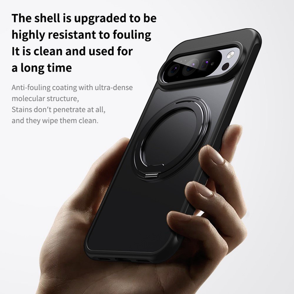 Google Pixel 11 Pro XL dėklas su MagSafe ir 360° stovu, skaidrus - Image 5