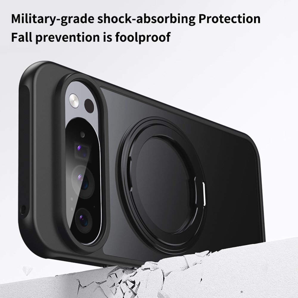 Google Pixel 11 Pro XL dėklas su MagSafe ir 360° stovu, skaidrus - Image 6