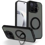 Xiaomi 17T Pro dėklas su MagSafe ir 360° stovu, juodas