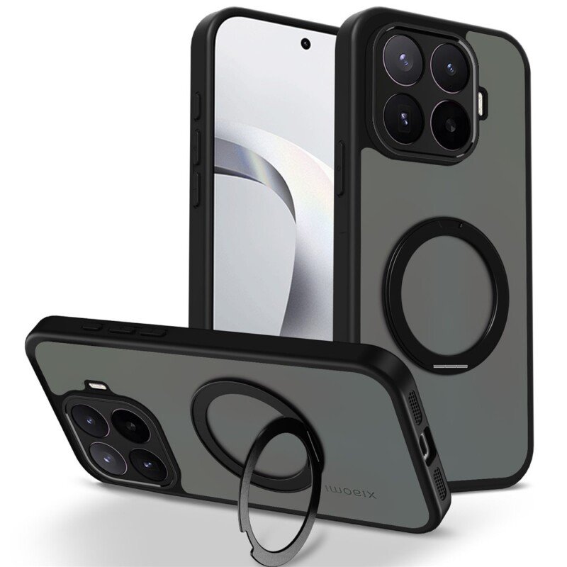 Xiaomi 17T Pro dėklas su MagSafe ir 360° stovu, juodas