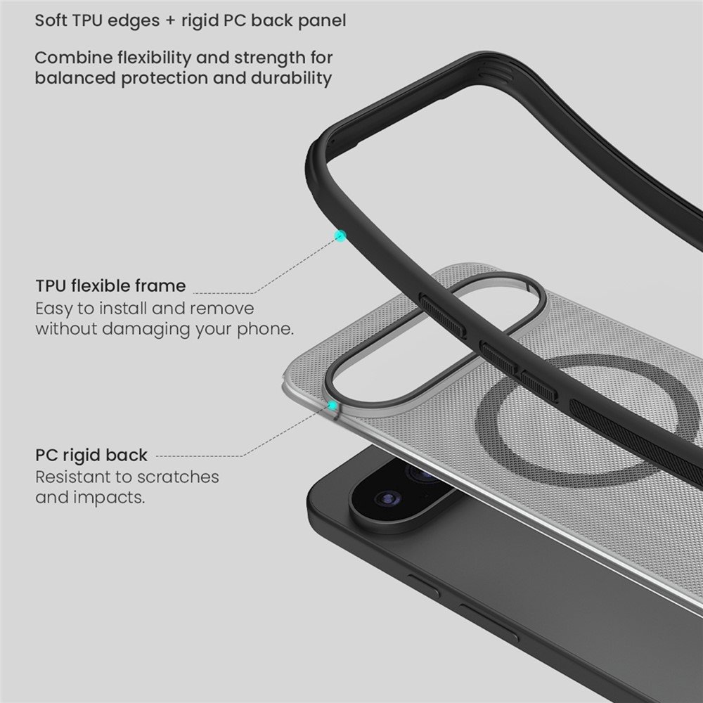 Google Pixel 11 Pro dėklas su MagSafe NILLKIN, juodas - Image 10