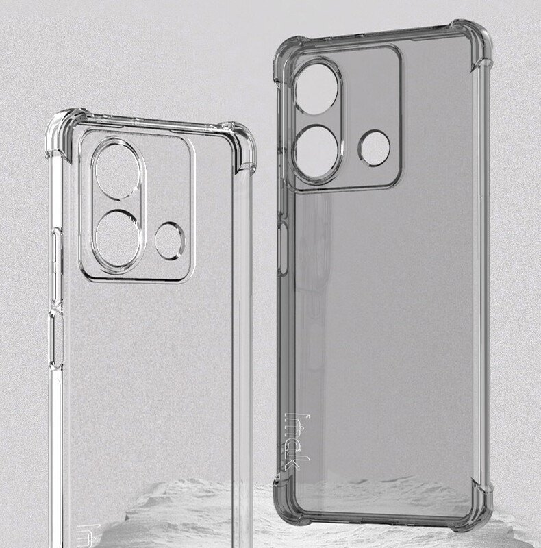 Xiaomi Redmi Note 13 5G dėklas, permatomas juodas