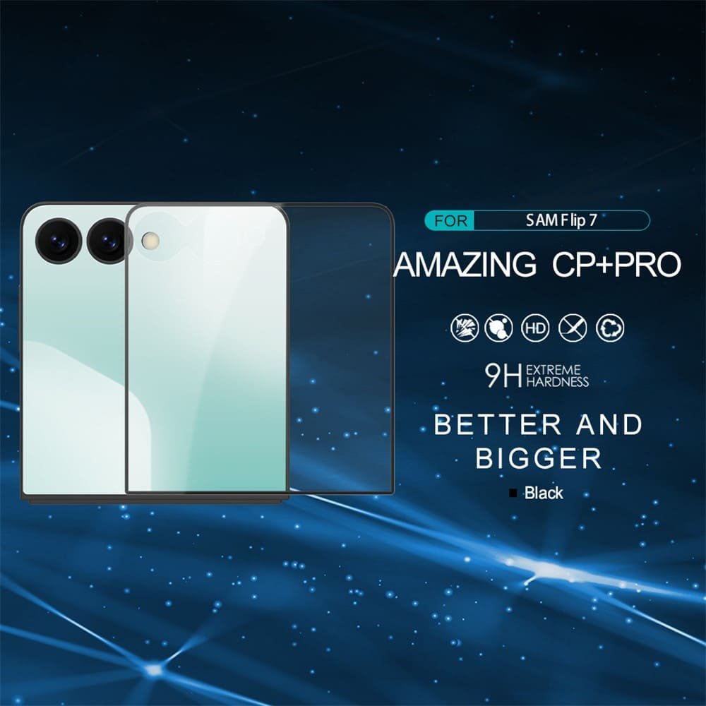 Samsung Galaxy Z Flip 8 / Galaxy Z Flip 7 grūdintas apsauginis stiklas, skaidrus - Image 3
