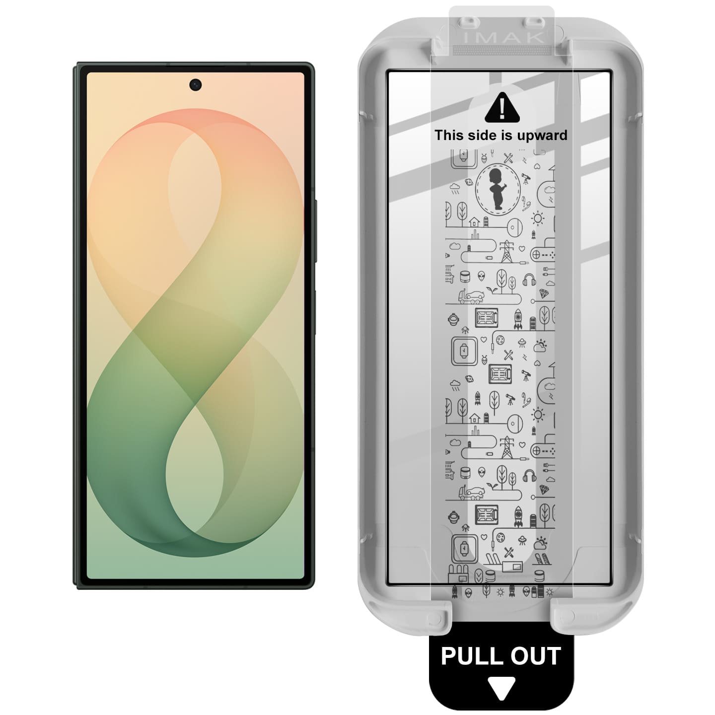 Samsung Galaxy Z Fold 8 Ultra grūdintas apsauginis stiklas, skaidrus - Image 2