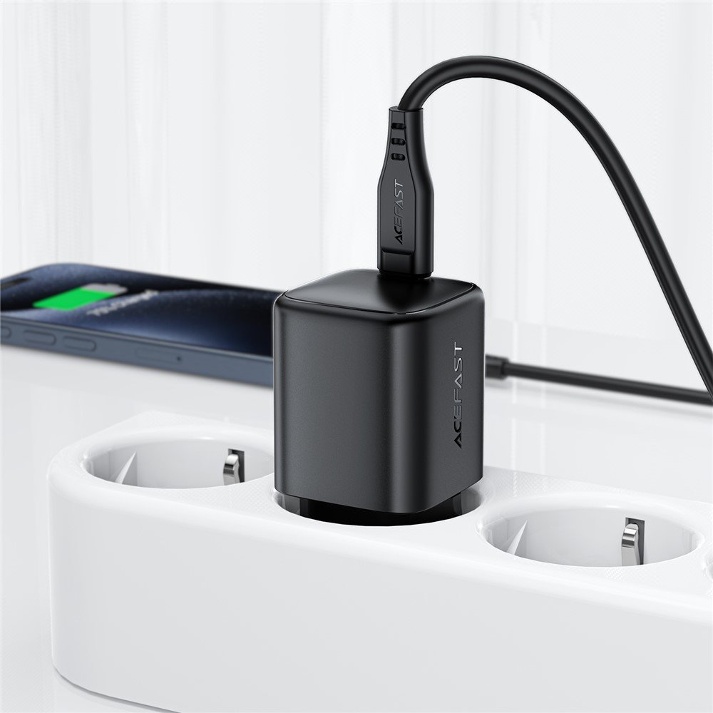 ACEFAST 67 W mini GaN USB-C sieninis įkroviklis A134, juodas - Image 9