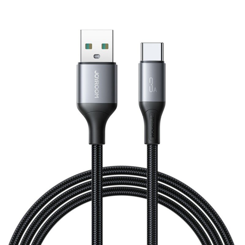 JOYROOM USB‑A → USB‑C įkrovimo ir duomenų perdavimo kabelis, 2 m, juodas