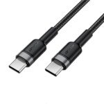 ACEFAST USB-C → USB-C greitojo įkrovimo ir duomenų perdavimo laidas, 60 W, 1,2 m, juodas