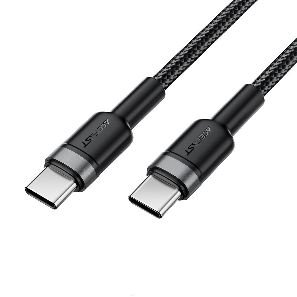 ACEFAST USB-C → USB-C greitojo įkrovimo ir duomenų perdavimo laidas, 60 W, 1,2 m, juodas