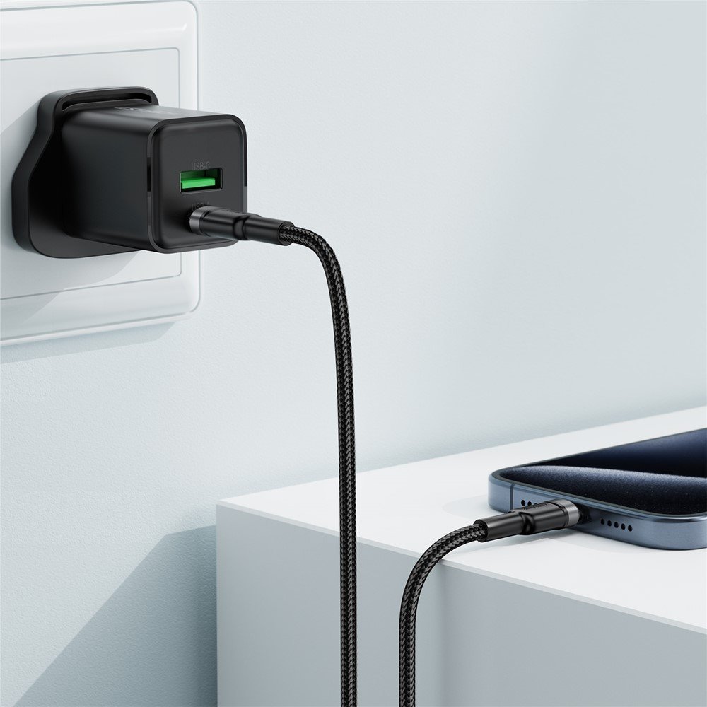 ACEFAST USB-C → USB-C greitojo įkrovimo ir duomenų perdavimo laidas, 60 W, 1,2 m, juodas - Image 5