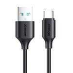 JOYROOM USB‑A → USB‑C įkrovimo ir duomenų perdavimo kabelis, 25 cm, juodas