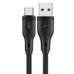 ACEFAST USB‑A → USB‑C įkrovimo ir duomenų perdavimo kabelis, 1.2 m, juodas