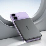 ACEFAST 5000 mAh, 18 W itin plona magnetinė belaidė išorinė baterija M38, juoda